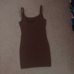brown tight dress